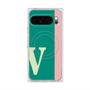 プレミアムスクエアケース with Pixelsnap［ オリジナル - initial color line - V green ］