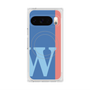 プレミアムスクエアケース with Pixelsnap［ オリジナル - initial color line - W blue ］
