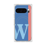 プレミアムスクエアケース with Pixelsnap［ オリジナル - initial color line - W blue ］
