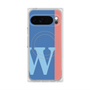 プレミアムスクエアケース with Pixelsnap［ オリジナル - initial color line - W blue ］