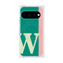 プレミアムスクエアケース with Pixelsnap［ オリジナル - initial color line - W green ］