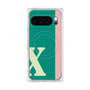 プレミアムスクエアケース with Pixelsnap［ オリジナル - initial color line - X green ］