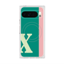 プレミアムスクエアケース with Pixelsnap［ オリジナル - initial color line - X green ］