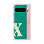 プレミアムスクエアケース with Pixelsnap［ オリジナル - initial color line - X green ］