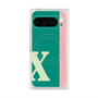 プレミアムスクエアケース with Pixelsnap［ オリジナル - initial color line - X green ］