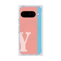 プレミアムスクエアケース with Pixelsnap［ オリジナル - initial color line - Y pink ］