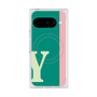 プレミアムスクエアケース with Pixelsnap［ オリジナル - initial color line - Y green ］