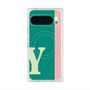 プレミアムスクエアケース with Pixelsnap［ オリジナル - initial color line - Y green ］