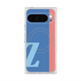プレミアムスクエアケース with Pixelsnap［ オリジナル - initial color line - Z blue ］