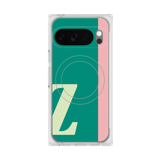 プレミアムスクエアケース with Pixelsnap［ オリジナル - initial color line - Z green ］