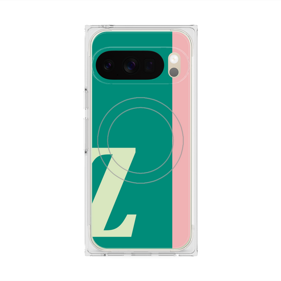 プレミアムスクエアケース with Pixelsnap［ オリジナル - initial color line - Z green ］