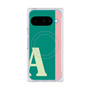 プレミアムスクエアケース with Pixelsnap［ オリジナル - initial color line - A green ］