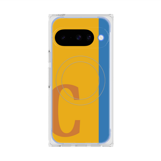プレミアムスクエアケース with Pixelsnap［ オリジナル - initial color line - C orange ］