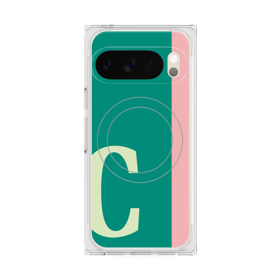 プレミアムスクエアケース with Pixelsnap［ オリジナル - initial color line - C green ］