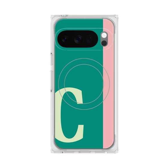プレミアムスクエアケース with Pixelsnap［ オリジナル - initial color line - C green ］