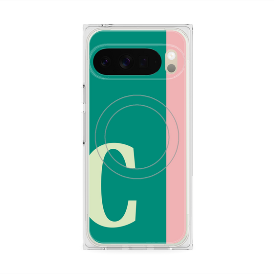 プレミアムスクエアケース with Pixelsnap［ オリジナル - initial color line - C green ］