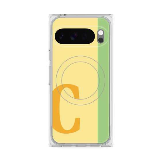 プレミアムスクエアケース with Pixelsnap［ オリジナル - initial color line - C yellow ］