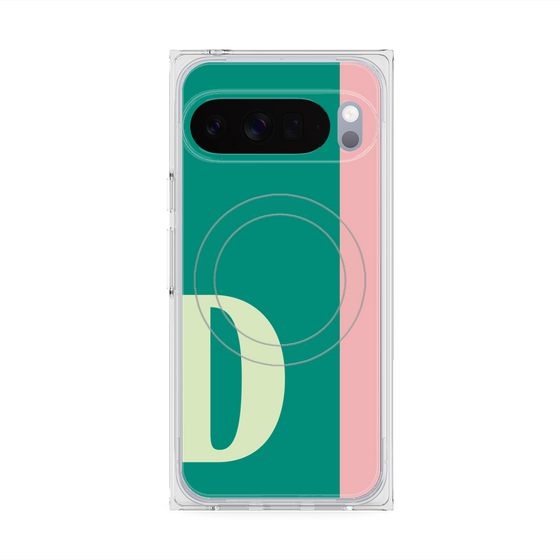 プレミアムスクエアケース with Pixelsnap［ オリジナル - initial color line - D green ］