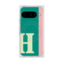 プレミアムスクエアケース with Pixelsnap［ オリジナル - initial color line - H green ］