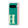 プレミアムスクエアケース with Pixelsnap［ オリジナル - initial color line - H green ］