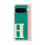 プレミアムスクエアケース with Pixelsnap［ オリジナル - initial color line - H green ］