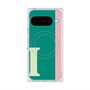 プレミアムスクエアケース with Pixelsnap［ オリジナル - initial color line - I green ］