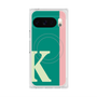 プレミアムスクエアケース with Pixelsnap［ オリジナル - initial color line - K green ］