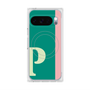プレミアムスクエアケース with Pixelsnap［ オリジナル - initial color line - P green ］