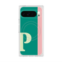 プレミアムスクエアケース with Pixelsnap［ オリジナル - initial color line - P green ］