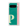 プレミアムスクエアケース with Pixelsnap［ オリジナル - initial color line - P green ］