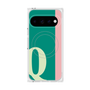プレミアムスクエアケース with Pixelsnap［ オリジナル - initial color line - Q green ］