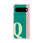 プレミアムスクエアケース with Pixelsnap［ オリジナル - initial color line - Q green ］