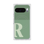 プレミアムスクエアケース with Pixelsnap［ オリジナル - initial two tone - R green ］