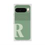 プレミアムスクエアケース with Pixelsnap［ オリジナル - initial two tone - R green ］