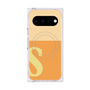 プレミアムスクエアケース with Pixelsnap［ オリジナル - initial two tone - S orange ］