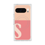 プレミアムスクエアケース with Pixelsnap［ オリジナル - initial two tone - S pink ］
