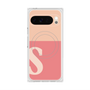 プレミアムスクエアケース with Pixelsnap［ オリジナル - initial two tone - S pink ］