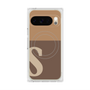 プレミアムスクエアケース with Pixelsnap［ オリジナル - initial two tone - S brown ］