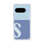 プレミアムスクエアケース with Pixelsnap［ オリジナル - initial two tone - S blue ］