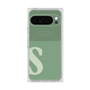 プレミアムスクエアケース with Pixelsnap［ オリジナル - initial two tone - S green ］
