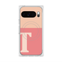 プレミアムスクエアケース with Pixelsnap［ オリジナル - initial two tone - T pink ］