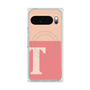 プレミアムスクエアケース with Pixelsnap［ オリジナル - initial two tone - T pink ］