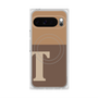 プレミアムスクエアケース with Pixelsnap［ オリジナル - initial two tone - T brown ］