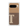 プレミアムスクエアケース with Pixelsnap［ オリジナル - initial two tone - T brown ］