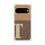 プレミアムスクエアケース with Pixelsnap［ オリジナル - initial two tone - T brown ］
