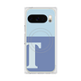 プレミアムスクエアケース with Pixelsnap［ オリジナル - initial two tone - T blue ］