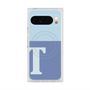 プレミアムスクエアケース with Pixelsnap［ オリジナル - initial two tone - T blue ］