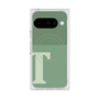 プレミアムスクエアケース with Pixelsnap［ オリジナル - initial two tone - T green ］