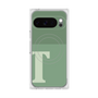 プレミアムスクエアケース with Pixelsnap［ オリジナル - initial two tone - T green ］
