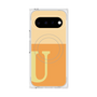 プレミアムスクエアケース with Pixelsnap［ オリジナル - initial two tone - U orange ］